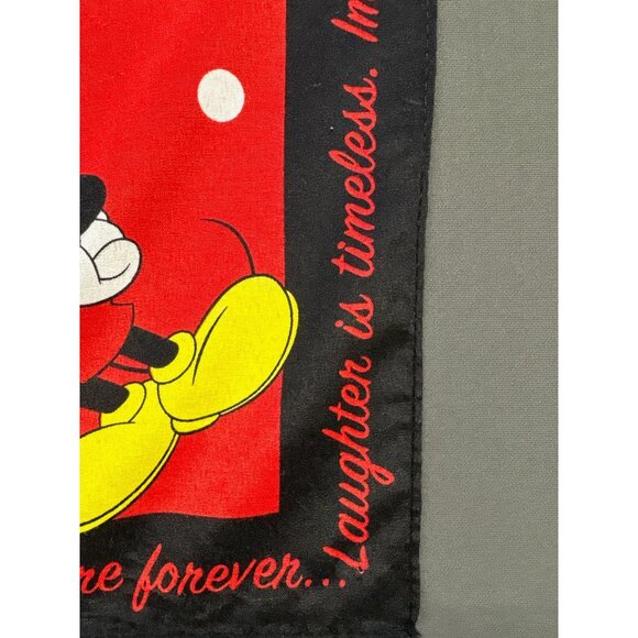 Vintage Disney Mickey Mouse Red & Black Bandana Scarf Headwear - Picture 6 of 6